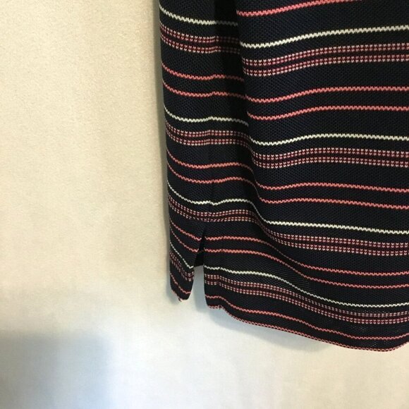 George Men's Striped 3-Button Short Sleeve Golf Polo Size 2XL Navy Blue Stripe - Picture 7 of 9